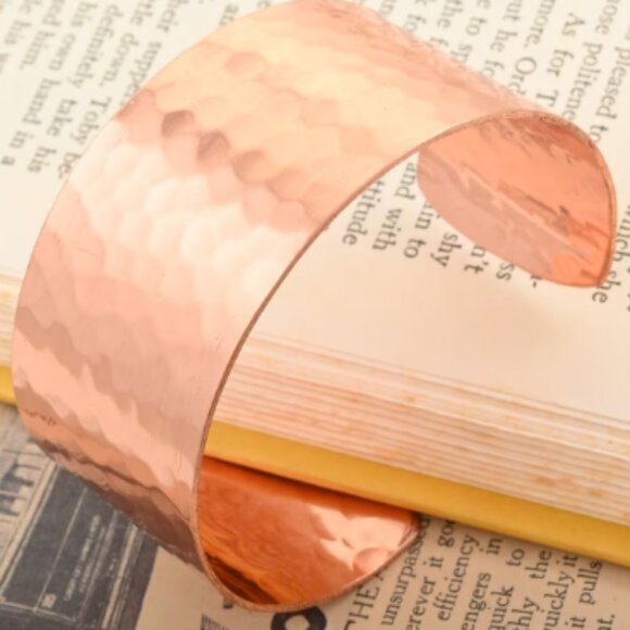 Jewelry - Plain Cuff Bracelet in Rosetone (7 In)
